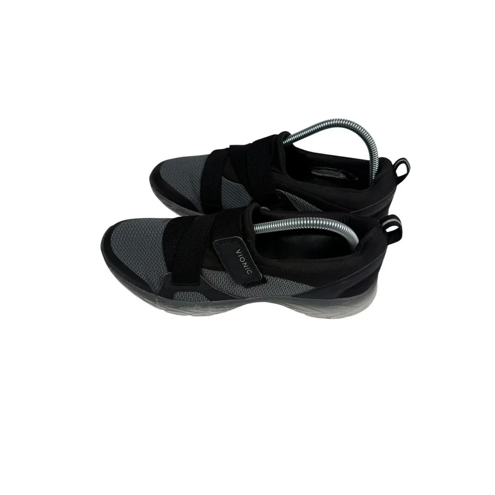 Vionic Dash Womens Black Grey Mesh Slip On Walking Sneakers ASR1449 Size‎ 9.5